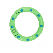 Apprêts colorés anneau porte-clés Vert-bleu