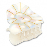 Accessoires pour cheveux pince à cheveux coquille Blanc-doré
