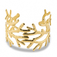 Bracelets en acier Inox jonc corail Doré