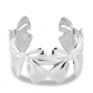 Bracelets en acier Inox jonc nœud Argenté