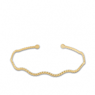 Bracelets en acier Inox jonc vague Doré