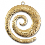 Breloques en acier Inox spirale Dor&eacute;