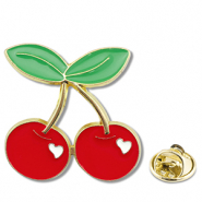 Pins cerises Rouge-vert-doré
