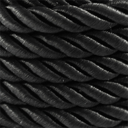 Cordon tendance torsadé 10mm Noir