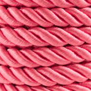 Cordon tendance torsadé 10mm Rouge clair