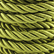 Cordon tendance torsadé 10mm Vert olive