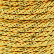 Cordon tendance torsadé 3mm Jaune-doré