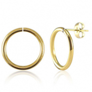 Boucles d'oreilles en acier Inox 18mm Doré