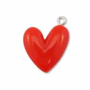 Pendentifs en résine coeur Rouge