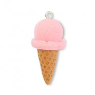 Pendentifs en résine glace Rose-marron clair