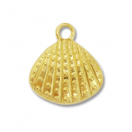 Breloques en acier Inox coquille Dor&eacute;