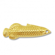 Breloques en acier Inox poisson Dor&eacute;