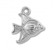 Breloques en acier Inox poisson Argent&eacute;
