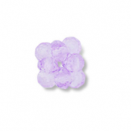 Pendentifs facettées fleur Lilas transparent