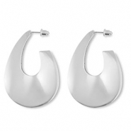 Boucles d'oreilles accroche-regard goutte Argenté