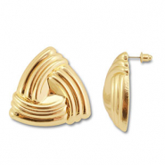 Boucles d'oreilles accroche-regard triangle Doré