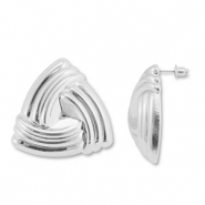 Boucles d'oreilles accroche-regard triangle Argenté