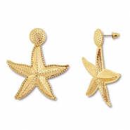 Boucles d'oreilles accroche-regard étoile de mer Doré
