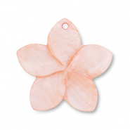 Breloque coquillage fleur Rose pêche
