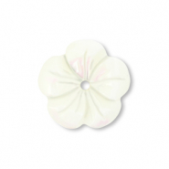 Perles coquillage fleur Blanc cassé