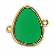 Breloques en métal DQ connecteur Vert-Doré (sans nickel)