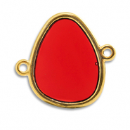 Breloques en métal DQ connecteur Rouge-Doré (sans nickel)
