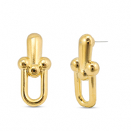 Appr&ecirc;ts en m&eacute;tal DQ boucles d'oreilles Dor&eacute; (sans nickel)