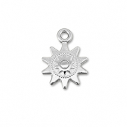 Breloques en m&eacute;tal DQ soleil Argent&eacute; antique (sans nickel)