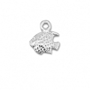 Breloques en m&eacute;tal DQ poisson Argent&eacute; antique (sans nickel)