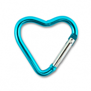 Apprêts colorés porte-clés coeur Bleu brillant