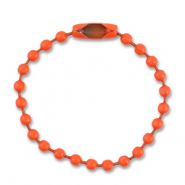 Apprêts colorés chaîne à billes avec fermoir Orange foncé