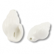 Perles en céramique buccin Blanc
