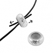 Apprêts en acier Inox perles stoppeur avec motif 9mm Argenté