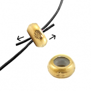 Apprêts en acier Inox perles stoppeur avec motif 9mm Doré