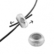 Apprêts en acier Inox perles stoppeur avec motif 9mm Argenté