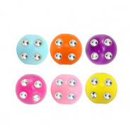 Perles acryliques effet strass Multicolore-argenté