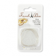 Beadsmith French wire extra heavy 1.8mm Argenté
