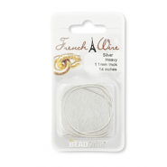 Beadsmith French wire heavy 1.1mm Argenté
