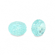 Perles en résine rondelles 12mm Bleu clair