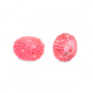 Perles en résine rondelles 10mm Rose corail