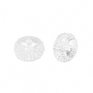 Perles en résine rondelles 8mm Transparent