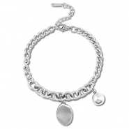 Bracelets en acier Inox boule Argenté