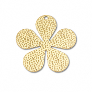 Breloques en acier Inox fleur Doré