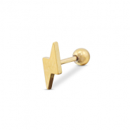 Piercing d’oreilles en acier Inox foudre Doré