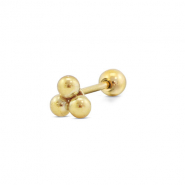 Piercing d’oreilles en acier Inox avec boules Doré