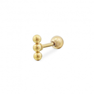 Piercing d’oreilles en acier Inox avec boules Doré