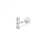 Piercing d’oreilles en acier Inox avec boules Argenté