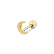 Piercing d’oreilles en acier Inox lune Doré