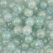 Perles en verre avec pailletes 4 mm Gris verdâtre-doré