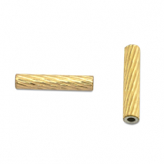 Perles en acier Inox tubes 10mm Doré